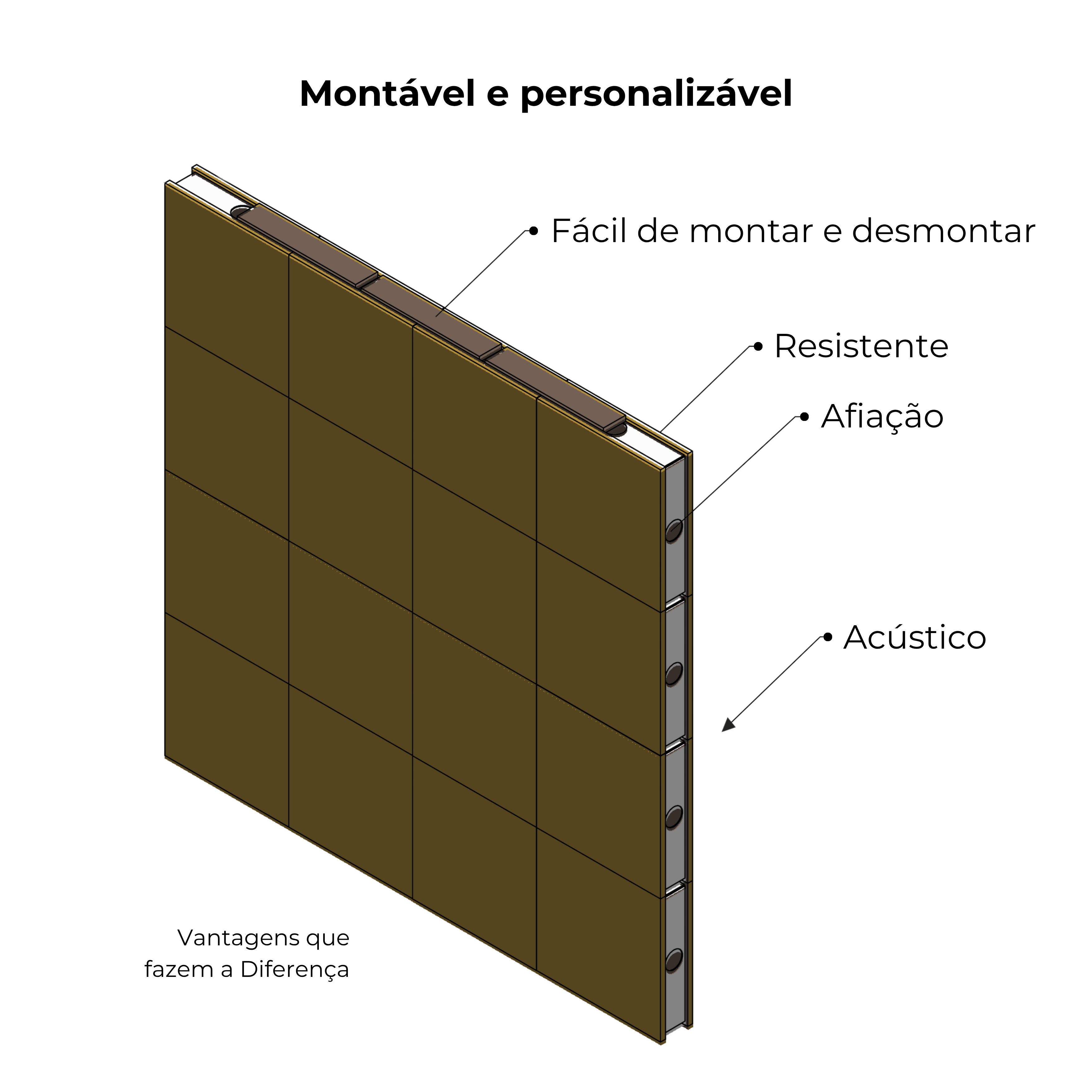 Divisor de Ambientes Encaixável